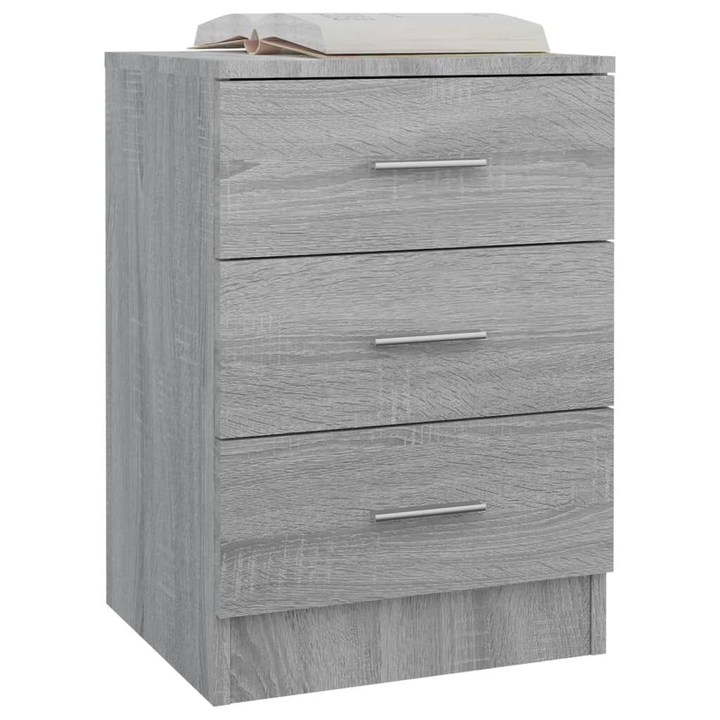 vidaXL Κομοδίνο Γκρι Sonoma 38x35x56 εκ. από Επεξεργασμένο Ξύλο