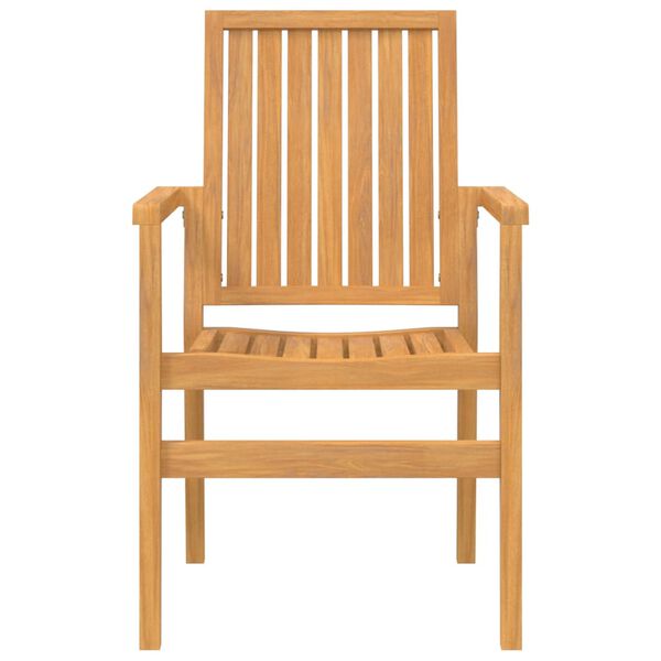 vidaXL Καρέκλες Κήπου Στοιβαζόμενες 8 τεμ. 56,5x57,5x91 εκ. Μασίφ Teak