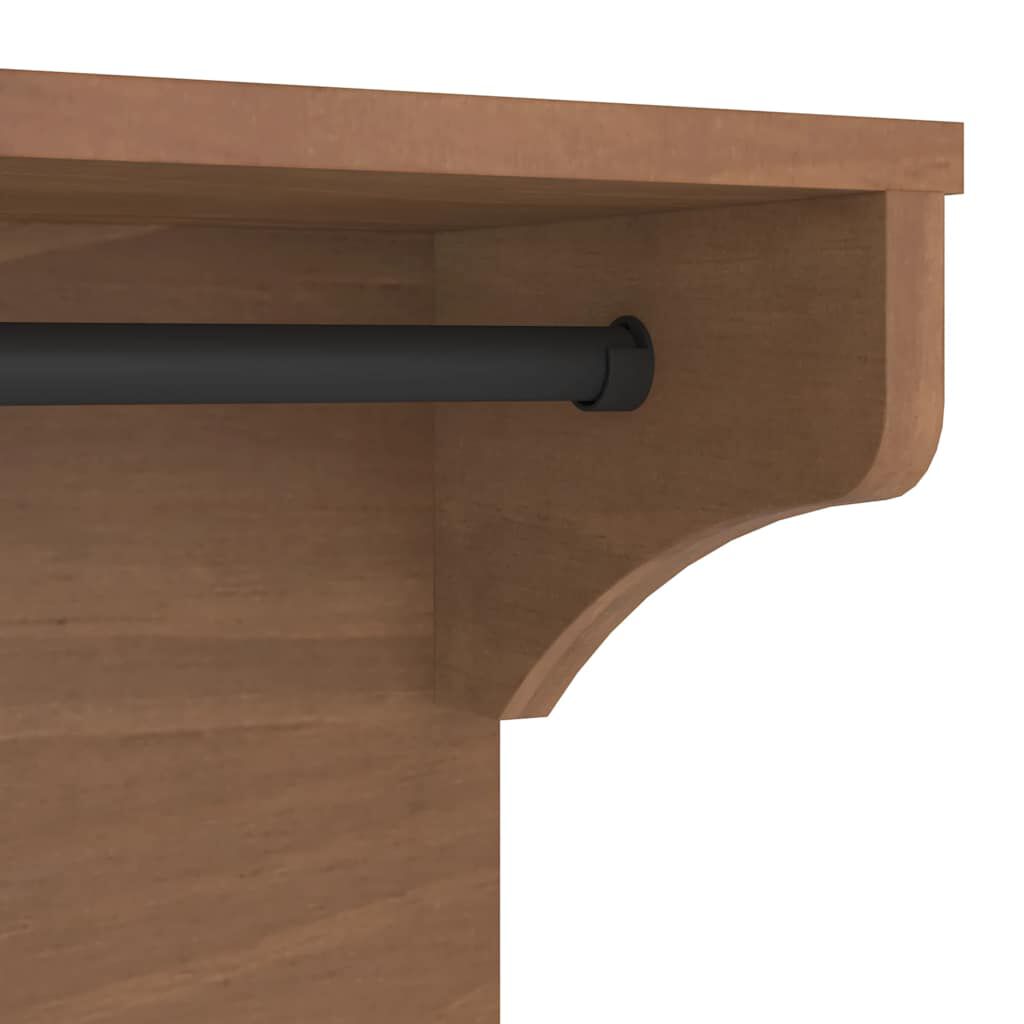 vidaXL Επίτοιχη κρεμάστρα παλτών SANDNES 43x30x42 εκ. Πεύκο μασίφ ξύλο