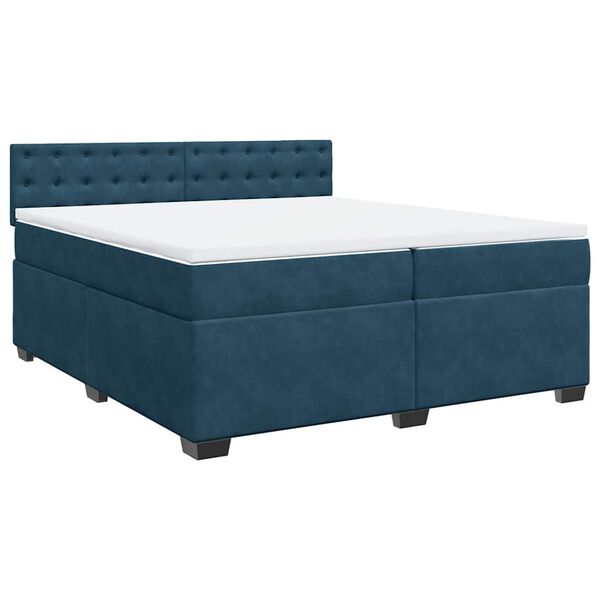 vidaXL &Kappa;&rho;&epsilon;&beta;ά&tau;&iota; Boxspring &mu;&epsilon; &Sigma;&tau;&rho;ώ&mu;&alpha; &Mu;&pi;&lambda;&epsilon; 200x200 &epsilon;&kappa;. &Beta;&epsilon;&lambda;&omicron;ύ&delta;&iota;&nu;&omicron;