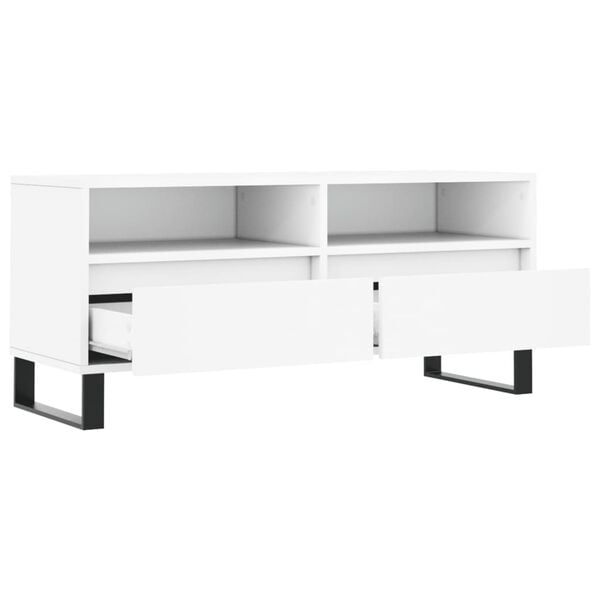 vidaXL Έπιπλο Τηλεόρασης Λευκό 100x34,5x44,5 εκ. Επεξεργασμένο Ξύλο