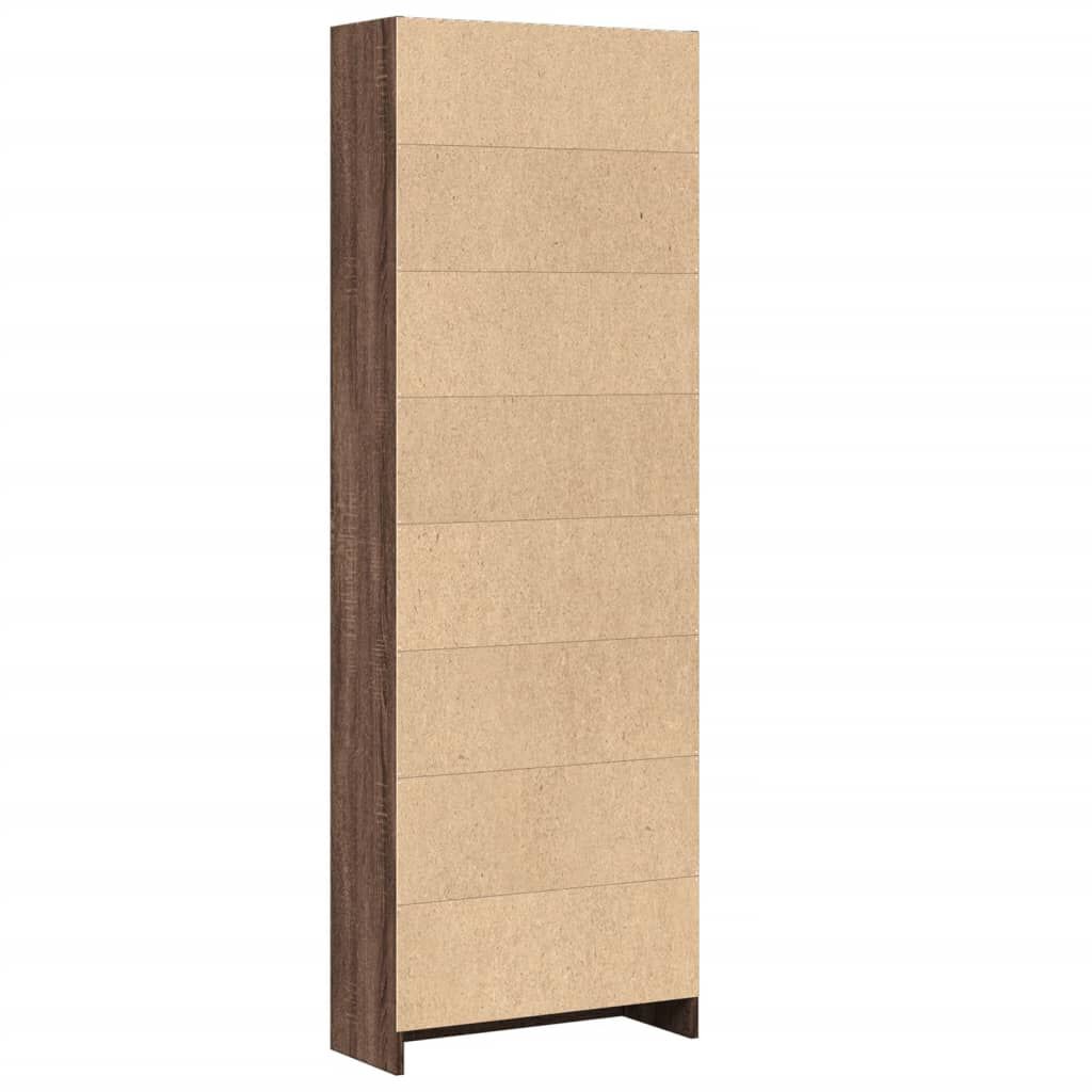 vidaXL Βιβλιοθήκη Καφέ Δρυς 60x24x176 εκ. από Επεξεργασμένο Ξύλο