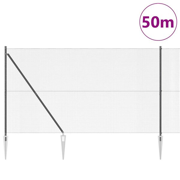 vidaXL &Sigma;&tau;ύ&lambda;&omicron;&sigmaf; &Pi;&epsilon;&rho;&iota;&phi;&rho;ά&xi;&epsilon;&omega;&nu; &Gamma;&kappa;&rho;&iota; 50 x 1,5 m (12 x 12 mm &pi;&lambda;έ&gamma;&mu;&alpha;)