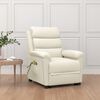 vidaXL Πολυθρόνα Μασάζ με Ανύψωση Κρεμ Βελούδινη