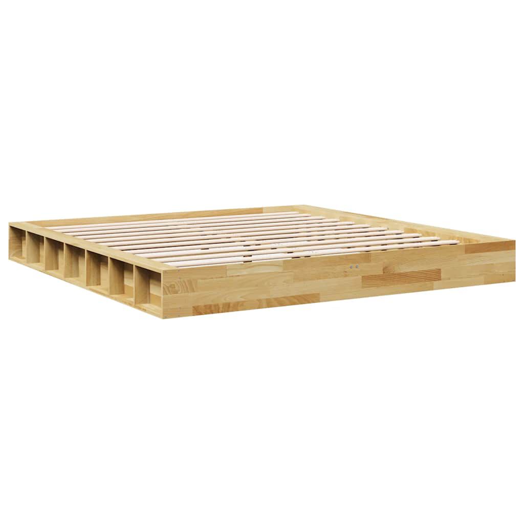 vidaXL Πλαίσιο κρεβατιού χωρίς στρώμα 180x200 cm μασίφ ξύλο δρυς