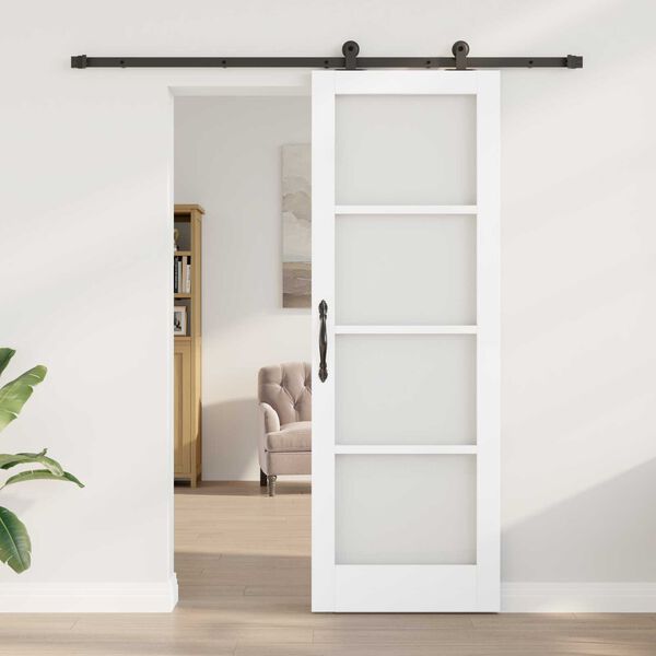 vidaXL Συρόμενη Πόρτα ORKDAL Λευκό 73.5 x 211 εκ Ξύλο και μέταλλο