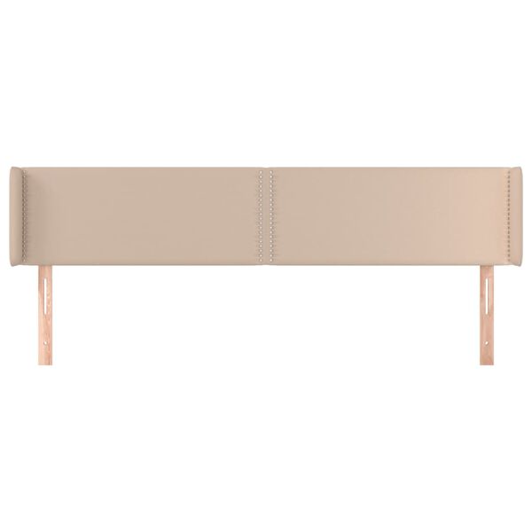 vidaXL Κεφαλάρι με Πτερύγια Καπουτσίνο 203x16x78/88εκ. Συνθετικό Δέρμα
