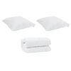 vidaXL Σετ Κουβέρτας με μαξιλάρι 3 pcs Λευκό 260 x 220 εκ. Μικροΐνες