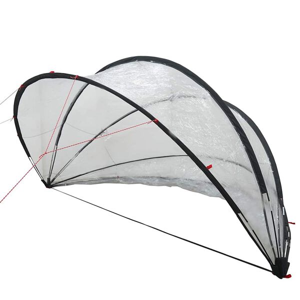 vidaXL Θόλος πισίνας Διαφανές 336 x 322 x 160 εκ. PVC