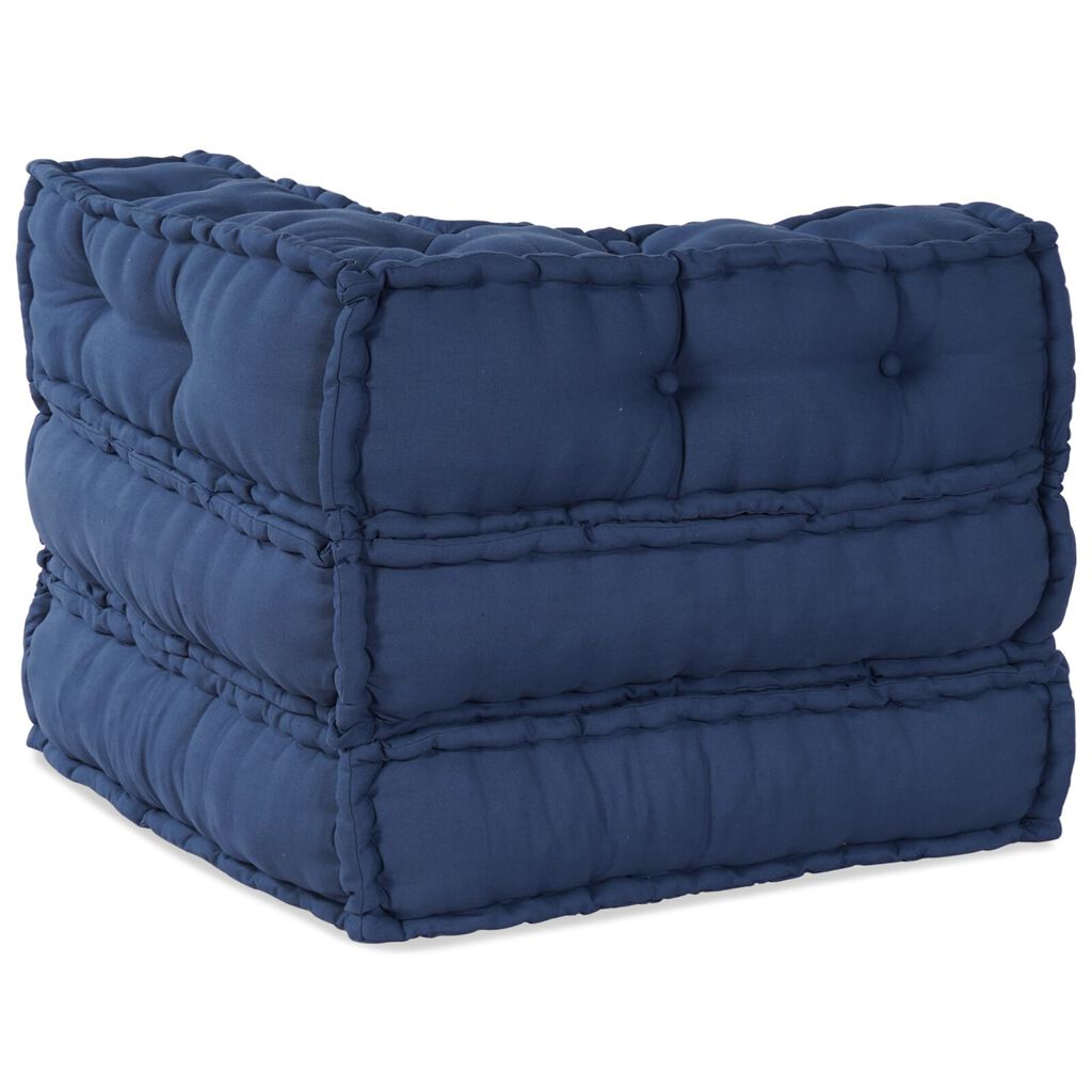 vidaXL Μοντέρνος Πούφ Indigo 70x70x54 Ύφασμα