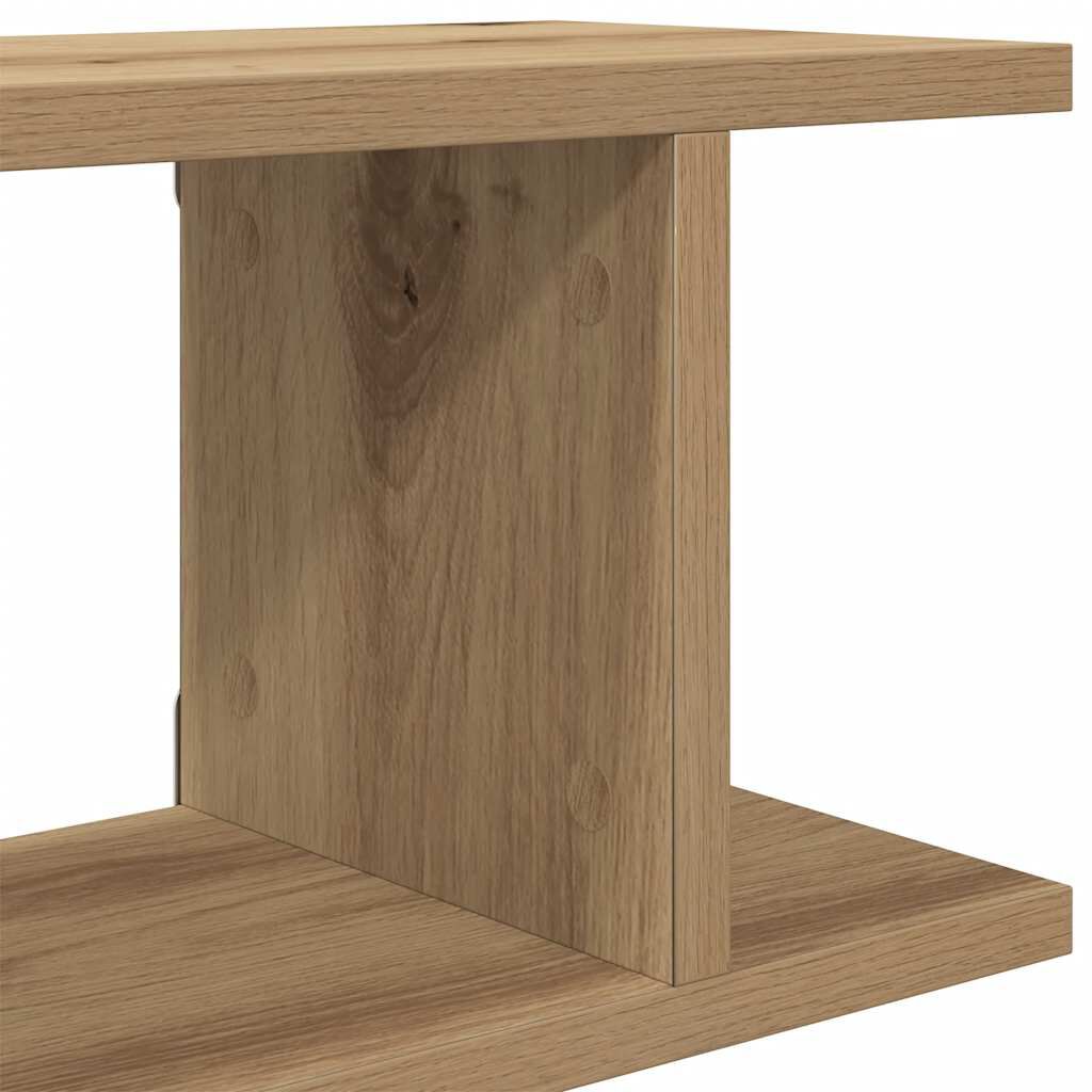 vidaXL Ραφιέρες Τοίχου 2 τεμ. Αρτισιανή Δρυς 75x18x20εκ. Επεξεργ. Ξύλο