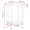 vidaXL Πάγκος Εργασίας Κουζίνας 55x55x85 εκ. από Ανοξείδωτο Ατσάλι