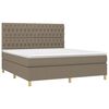 vidaXL &Kappa;&rho;&epsilon;&beta;ά&tau;&iota; Boxspring &mu;&epsilon; &Sigma;&tau;&rho;ώ&mu;&alpha; & LED Taupe 180x200 &epsilon;&kappa;. &Upsilon;&phi;&alpha;&sigma;&mu;ά&tau;&iota;&nu;&omicron;