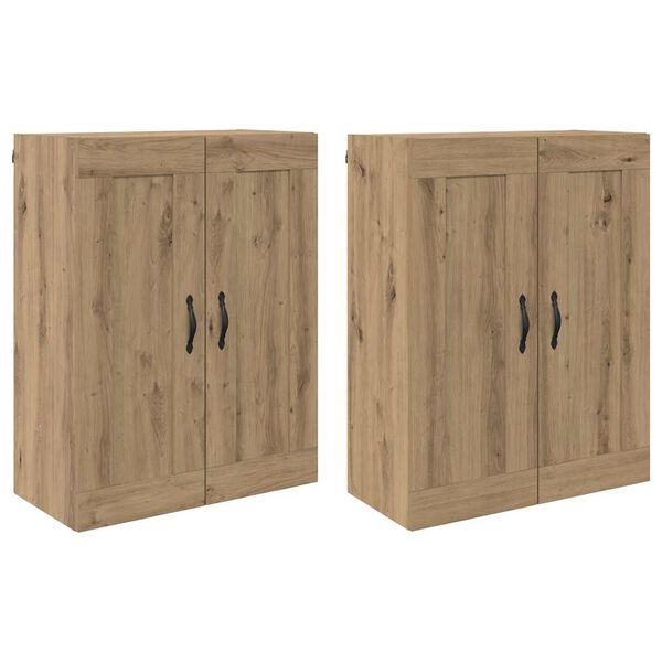 vidaXL Τοίχου Ντουλάπες Επιτοίχιο 2 pcs Artisan Oak 69,5 x 34 x 90 εκ.