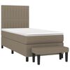 vidaXL &Kappa;&rho;&epsilon;&beta;ά&tau;&iota; Boxspring &mu;&epsilon; &Sigma;&tau;&rho;ώ&mu;&alpha; Taupe 80x200 &epsilon;&kappa;. &Upsilon;&phi;&alpha;&sigma;&mu;ά&tau;&iota;&nu;&omicron;