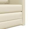 vidaXL Καναπές-Κρεβάτι Δαπέδου 2 σε 1 Κρεμ 112x174x55 εκ. Συνθ. Δέρμα