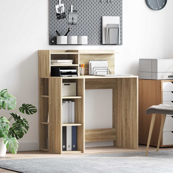 vidaXL Γραφείο με Αποθήκευση Σονομα Οκ 90x48x101.5 εκ. Κατασκευασμένο Ξύλο