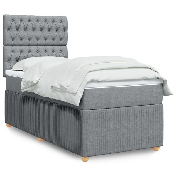 vidaXL &Kappa;&rho;&epsilon;&beta;ά&tau;&iota; Boxspring &mu;&epsilon; &Sigma;&tau;&rho;ώ&mu;&alpha; &Alpha;&nu;&omicron;&iota;&chi;&tau;ό &Gamma;&kappa;&rho;&iota; 80x200 &epsilon;&kappa;. &Upsilon;&phi;&alpha;&sigma;&mu;ά&tau;&iota;&nu;&omicron;