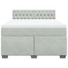 vidaXL Κρεβάτι Boxspring με Στρώμα Ανοιχτό Γκρι 140x200 εκ. Βελούδινο