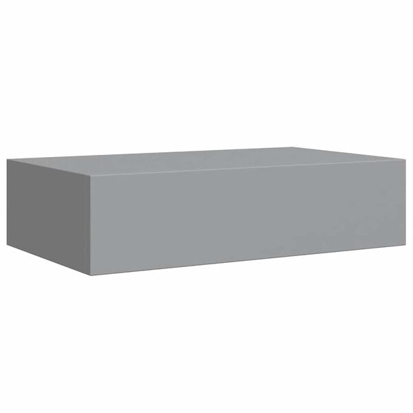 vidaXL Ράφι Επιτοίχιο με Συρτάρι Γκρι 40 x 23,5 x 10 εκ. από MDF