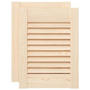 vidaXL Πόρτες ντουλαπιών Louvred Design 2 τεμάχια 39,5x29,5 cm
