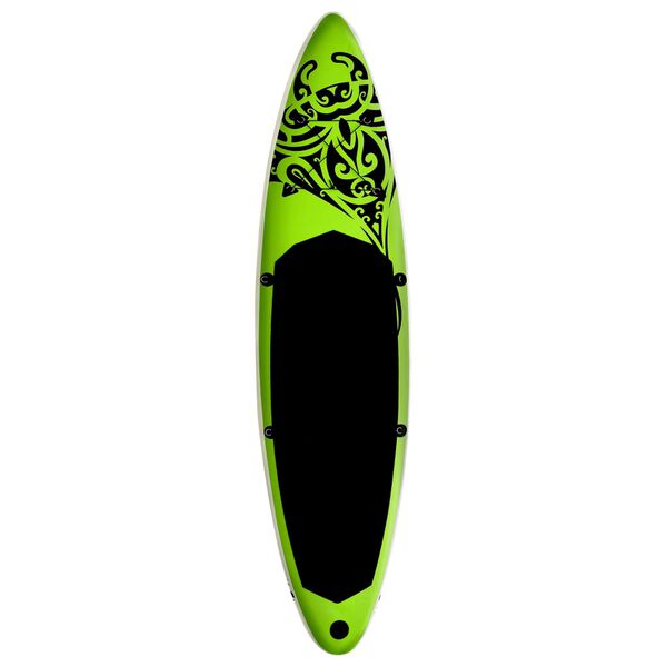 vidaXL Σανίδα SUP Φουσκωτή Σετ Πράσινη 366 x 76 x 15 εκ.
