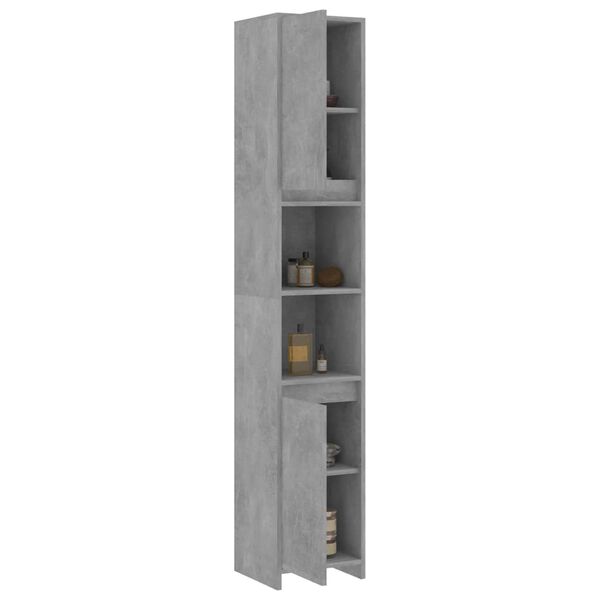 vidaXL Στήλη Μπάνιου Γκρι του Σκυροδέματος 30x30x183,5 εκ. Επεξ. Ξύλο