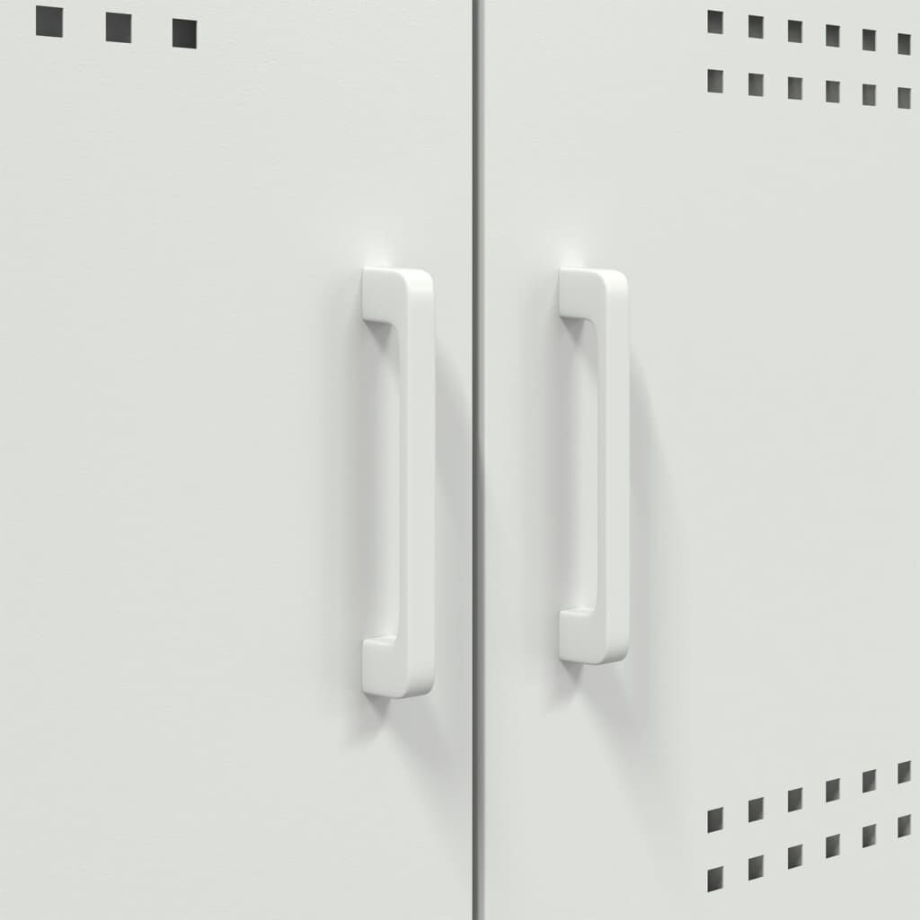 vidaXL Έπιπλο Τηλεόρασης Λευκό 68x39x50,5 εκ. από Χάλυβα