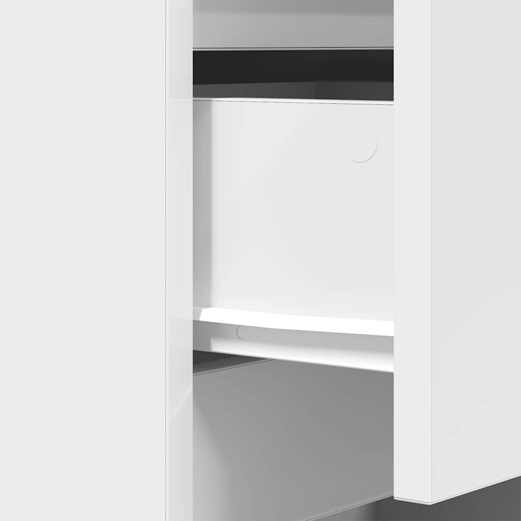 vidaXL Κομοδίνα με 3 συρτάρια 2 τεμάχια Λευκό 39x35x65 εκ.
