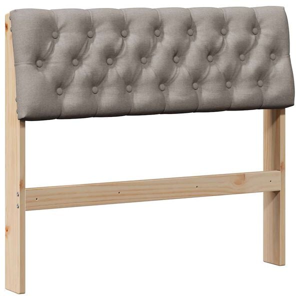 vidaXL Ταπετσαρισμένο κεφαλάρι Taupe 90 cm Στερεά ξυλεία πεύκου