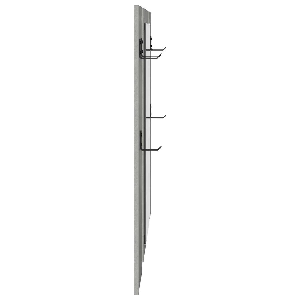 vidaXL Τοίχου Κρεμάστρα Γκρι σκυροδέματος 96 x 1.5 x 90 εκ
