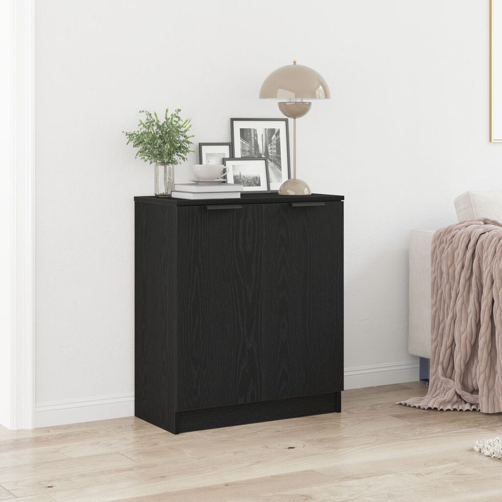 vidaXL Πλευρικό γραφείο Μαύρο Δρυς 60x30x70 εκ Επεξεργασμένο ξύλο