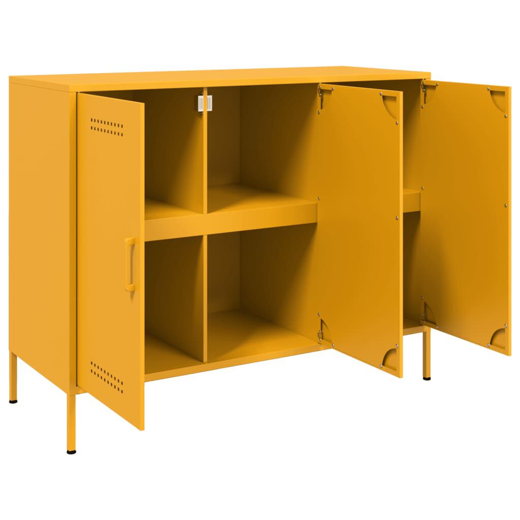 vidaXL Ντουλάπι Μουσταρδί 100,5x39x79 εκ. από Ατσάλι
