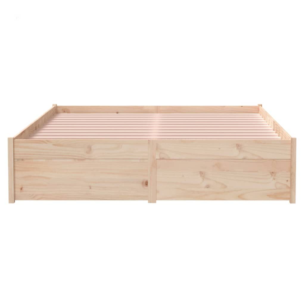 vidaXL Σκελετός Κρεβατιού Χωρίς Στρώμα 120x200 εκ Μασίφ Ξύλο