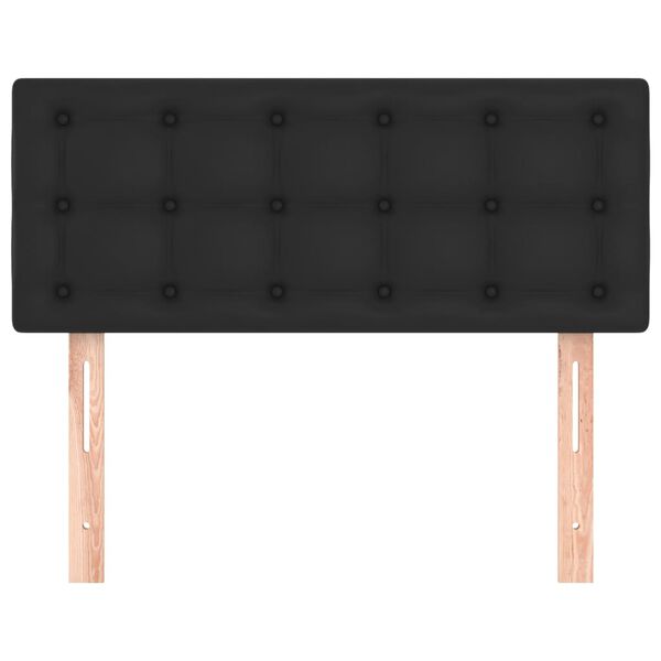 vidaXL Κεφαλάρι Κρεβατιού Μαύρο 100x5x78/88 εκ. από Συνθετικό Δέρμα