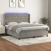 vidaXL &Kappa;&rho;&epsilon;&beta;ά&tau;&iota; Boxspring &mu;&epsilon; &Sigma;&tau;&rho;ώ&mu;&alpha; & LED &Alpha;&nu;.&Gamma;&kappa;&rho;&iota; 180x200 &epsilon;&kappa;. &Beta;&epsilon;&lambda;&omicron;ύ&delta;&iota;&nu;&omicron;