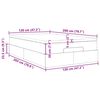 vidaXL Οθωμανικό κρεβάτι με στρώμα Μαύρο 120x200cm Ύφασμα