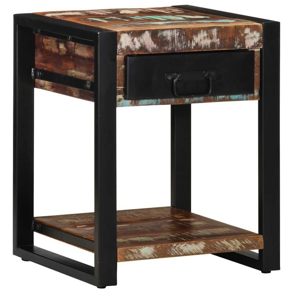 vidaXL Τραπεζάκι Πολύχρωμο 40x40x50 cm Στερεό ξύλο αναγεννημένο