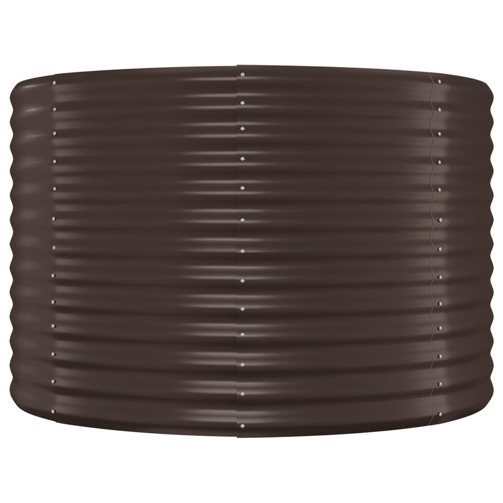 vidaXL Ζαρντινιέρα Καφέ 507x100x68εκ Ατσάλι με Ηλεκτρ. Βαφή Πούδρας