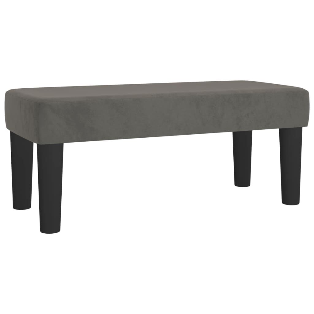 vidaXL Κρεβάτι Boxspring με Στρώμα Σκούρο Γκρι 80x200 εκ. Βελούδινο