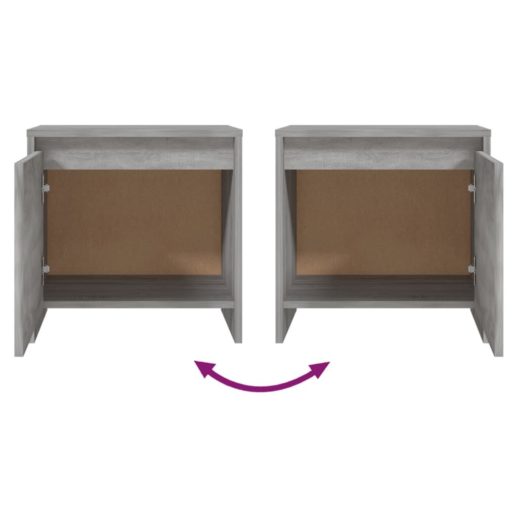 vidaXL Κομοδίνο Γκρι Sonoma 45x34x44,5 εκ. από Επεξεργασμένο Ξύλο