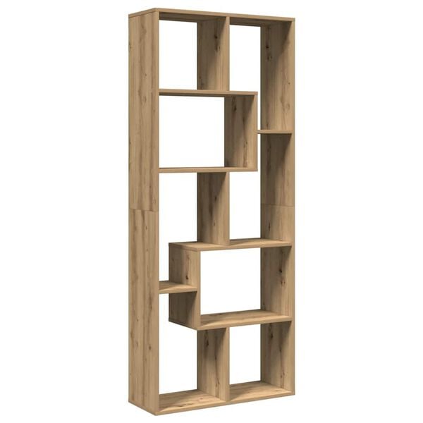 vidaXL Βιβλιοθήκη/Διαχωριστικό Χώρου Δρυς 67x25x161,5 εκ. Επεξ. Ξύλο