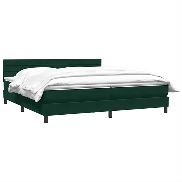 vidaXL &Kappa;&rho;&epsilon;&beta;ά&tau;&iota; Boxspring &mu;&epsilon; &Sigma;&tau;&rho;ώ&mu;&alpha; &Sigma;&kappa;&omicron;ύ&rho;&omicron; &Pi;&rho;ά&sigma;&iota;&nu;&omicron; 180x210&epsilon;&kappa;. &Beta;&epsilon;&lambda;&omicron;ύ&delta;&iota;&nu;&omicron;