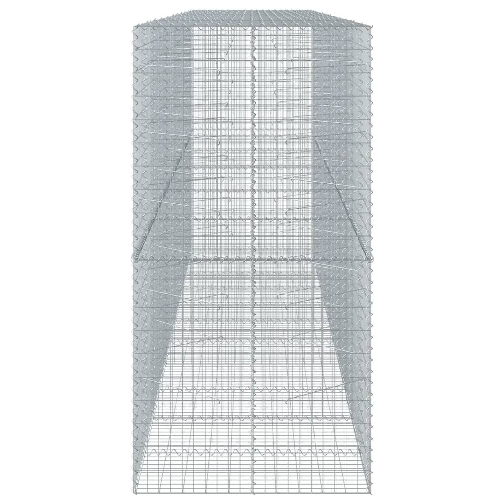 vidaXL Συρματοκιβώτιο με Κάλυμμα 550x100x200εκ από Γαλβανισμένο Χάλυβα