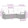 vidaXL Σετ Καναπέ 4 pcs Γκρι συνθετικό ρατάν