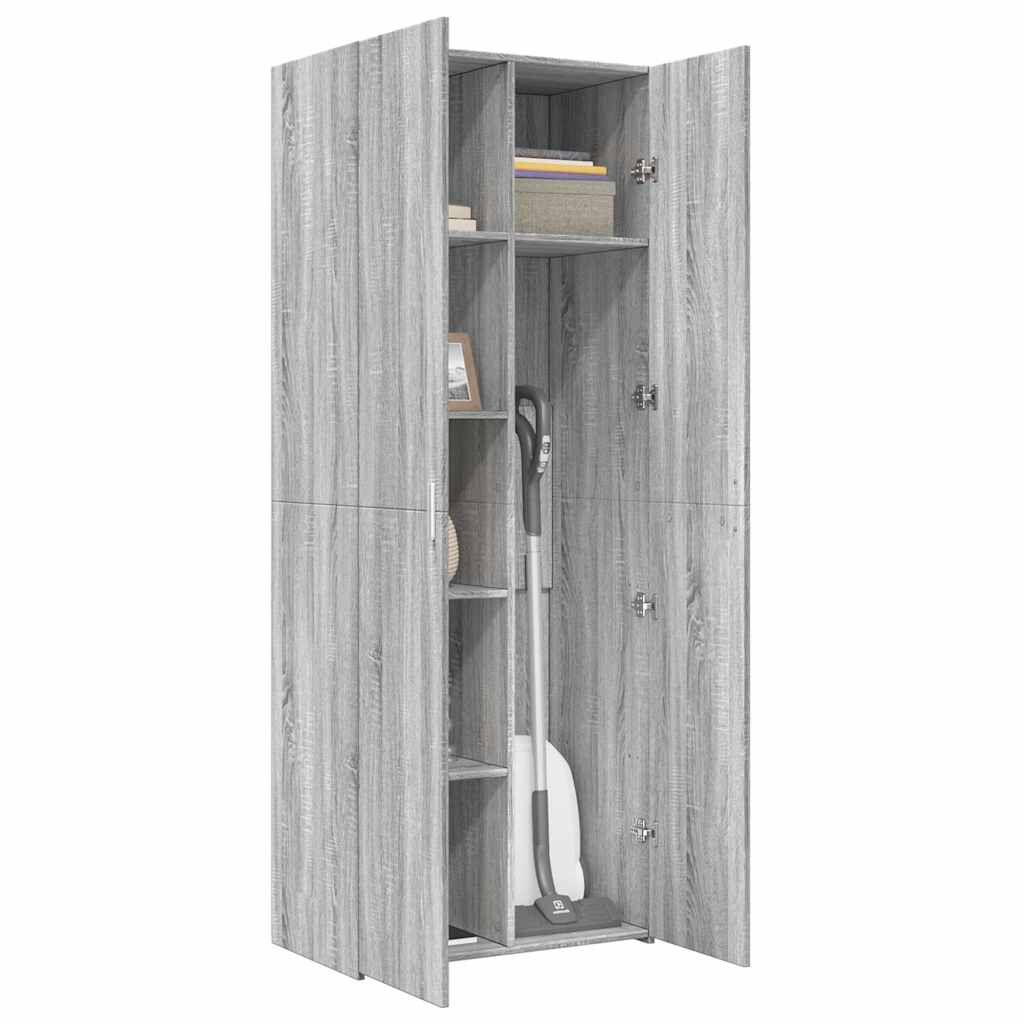 vidaXL Ντουλάπι Γκρι Sonoma 70x42,5x185 εκ. από Επεξεργασμένο Ξύλο
