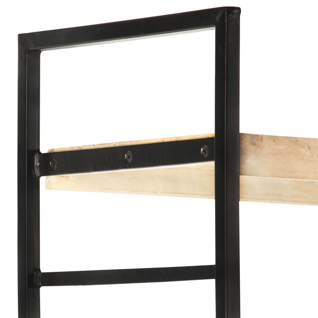 vidaXL Βιβλιοθήκη με 4 Επίπεδα 124 x 30 x 180 εκ. Μασίφ Ξύλο Μάνγκο