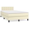 vidaXL &Kappa;&rho;&epsilon;&beta;ά&tau;&iota; Boxspring &mu;&epsilon; &Sigma;&tau;&rho;ώ&mu;&alpha; &Kappa;&rho;&epsilon;&mu; 120x200&epsilon;&kappa;. &alpha;&pi;ό &Sigma;&upsilon;&nu;&theta;&epsilon;&tau;&iota;&kappa;ό &Delta;έ&rho;&mu;&alpha;