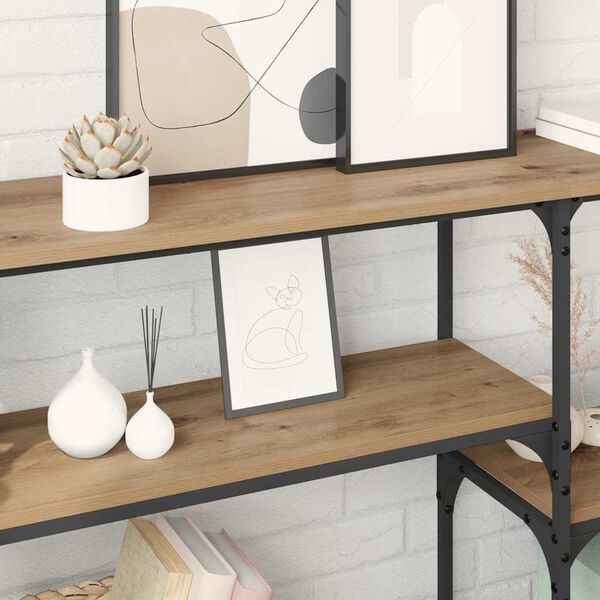 vidaXL Τραπέζι κονσόλας με ράφι Artisan Oak 150 x 29 x 76,5 εκ