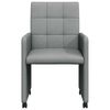 vidaXL Καρέκλες φαγητού 2 pcs Ανοιχτό γκρι 58 x 65 x 94 εκ ύφασμα